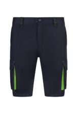 BERMUDA STRETCH BICOLOR AZUL NAVY/VERDE LIMA VELILLA