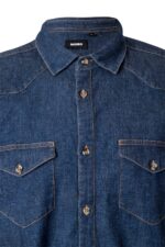 Camisa denim stretch manga larga hombre 405006S Velilla - vista 5