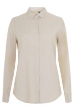 CAMISA OXFORD ML MUJER BEIGE CLARO VELILLA