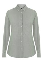 CAMISA OXFORD ML MUJER VERDE OLIVA CLARO VELILLA