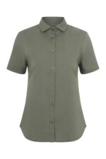 CAMISA STRETCH MC MUJER VERDE OLIVA CLARO VELILLA