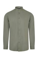 CAMISA STRETCH ML HOMBRE VERDE OLIVA CLARO VELILLA