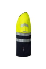Camiseta algodón alta visibilidad 305509 Velilla azul navy/amarillo flúor - vista 4