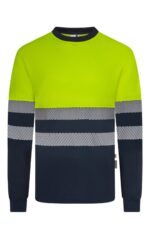 CAMISETA ALGODÓN BICOLOR RCS M AZUL NAVY/AMARILLO FLÚOR VELILLA