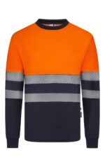CAMISETA ALGODÓN BICOLOR RCS M AZUL NAVY/NARANJA FLÚOR VELILLA