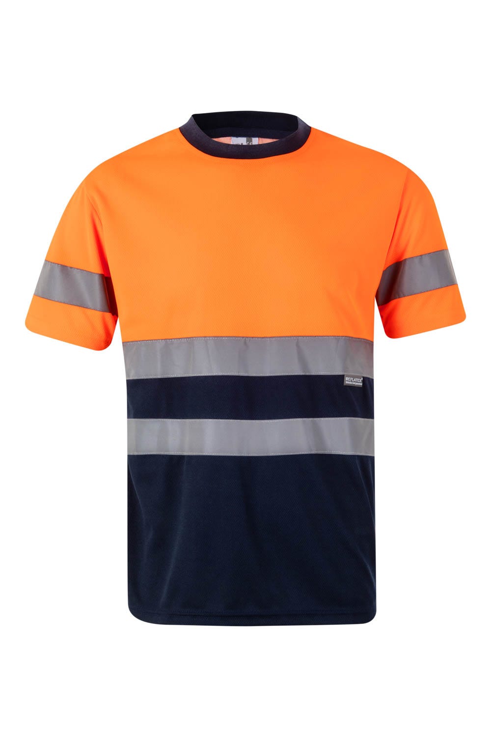 CAMISETA TÉCNICA BICOLOR AV AZUL MARINO/NARANJA FLÚOR CAMISETA TÉCNICA BICOLOR AV AZUL MARINO/NARANJA FLÚOR VELILLA