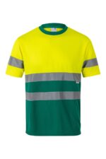 CAMISETA TÉCNICA BICOLOR AV VERDE/AMARILLO FLÚOR VELILLA