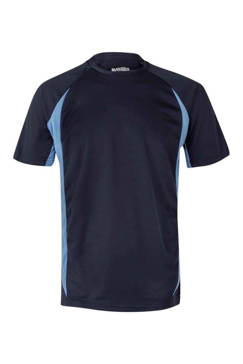 CAMISETA TÉCNICA BICOLOR AZUL NAVY/CELESTE VELILLA