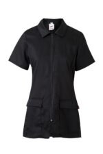 CAMISOLA PIJAMA CREMALLERA NEGRO VELILLA