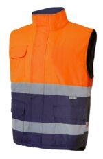 CHALECO ACOLCHADO BICOLOR AV AZUL NAVY/NARANJA FLÚOR VELILLA