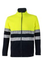 CHAQUETA POLAR BICOLOR AV AZUL MARINO/AMARILLO FLÚOR VELILLA