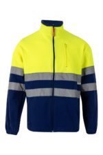 CHAQUETA POLAR BICOLOR AV AZULINA/AMARILLO FLÚOR VELILLA