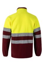 Chaqueta polar bicolor alta visibilidad 301503 Velilla granate/amarillo flúor - vista 2