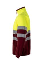 Chaqueta polar bicolor alta visibilidad 301503 Velilla granate/amarillo flúor - vista 3
