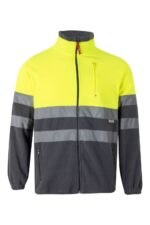 CHAQUETA POLAR BICOLOR AV GRIS/AMARILLO FLÚOR VELILLA