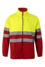 CHAQUETA POLAR BICOLOR AV ROJO/AMARILLO FLÚOR VELILLA