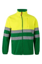CHAQUETA POLAR BICOLOR AV VERDE HIERBA/AMARILLO FLÚOR VELILLA