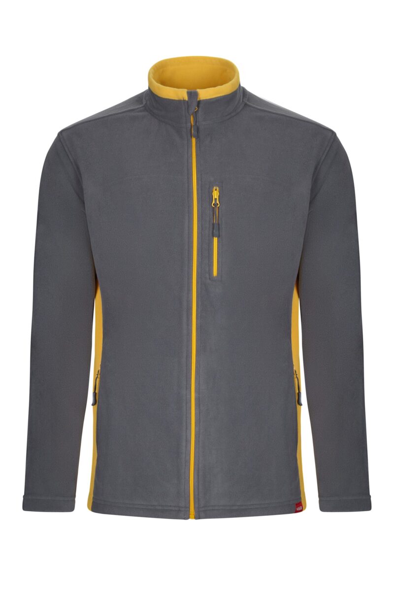 CHAQUETA POLAR BICOLOR GRIS/AMARILLO VELILLA