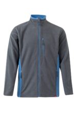CHAQUETA POLAR BICOLOR GRIS/CELESTE VELILLA