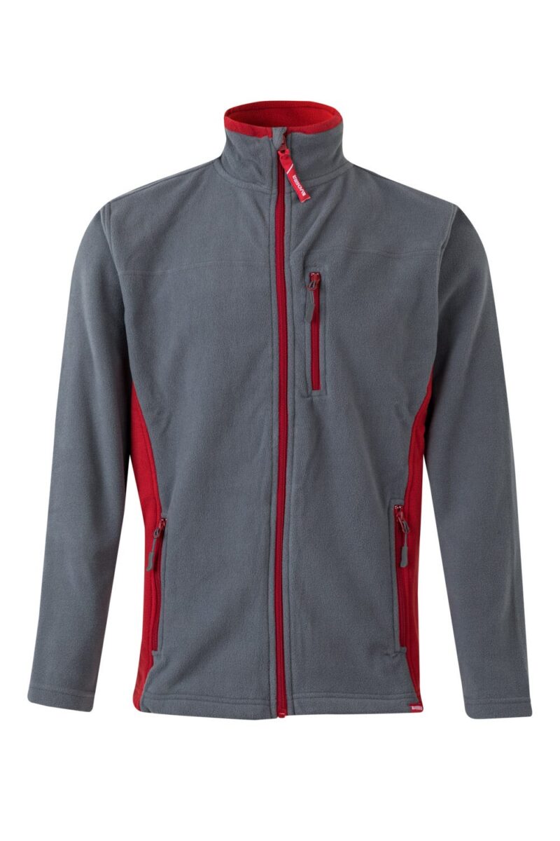 CHAQUETA POLAR BICOLOR GRIS/ROJO VELILLA
