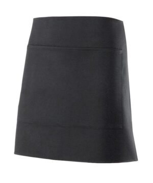 DELANTAL 100% POLIÉSTER CORTO NEGRO VELILLA
