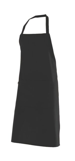 DELANTAL 100% POLIÉSTER PETO NEGRO VELILLA