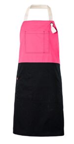 DELANTAL BICOLOR PETO FUCSIA VELILLA