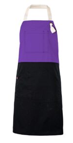 DELANTAL BICOLOR PETO MORADO VELILLA