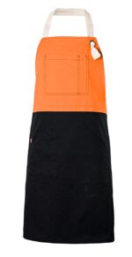 DELANTAL BICOLOR PETO NARANJA VELILLA