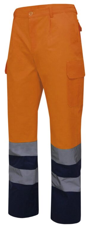 PANTALÓN BICOLOR AV AZUL MARINO/NARANJA FLÚOR VELILLA