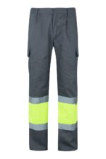 PANTALÓN BICOLOR AV GRIS/AMARILLO FLÚOR VELILLA