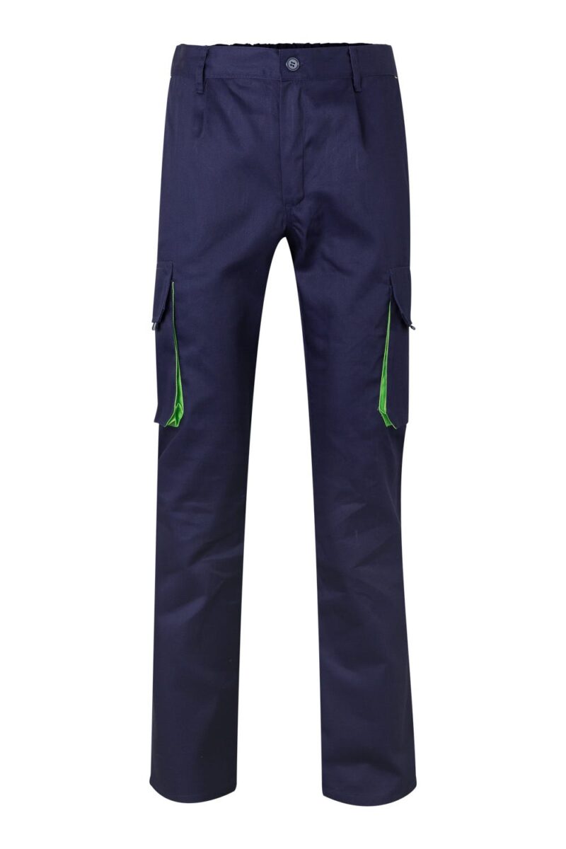 PANTALÓN BICOLOR AZUL MARINO/VERDE LIMA VELILLA