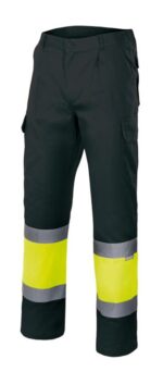 PANTALÓN BICOLOR FORRADO AV NEGRO/AMARILLO FLÚOR VELILLA
