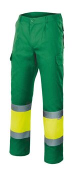 PANTALÓN BICOLOR FORRADO AV VERDE HIERBA/AMARILLO FLÚOR VELILLA