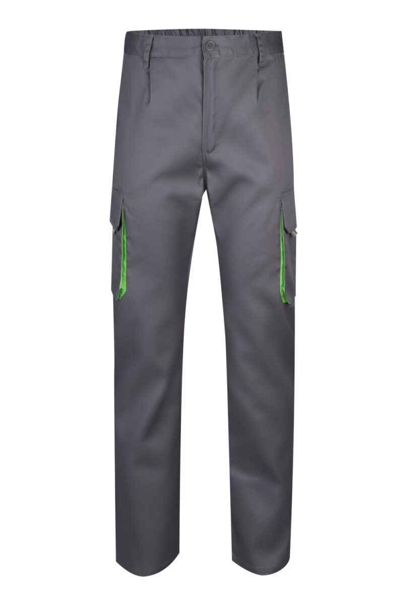 PANTALÓN BICOLOR GRIS/VERDE LIMA VELILLA