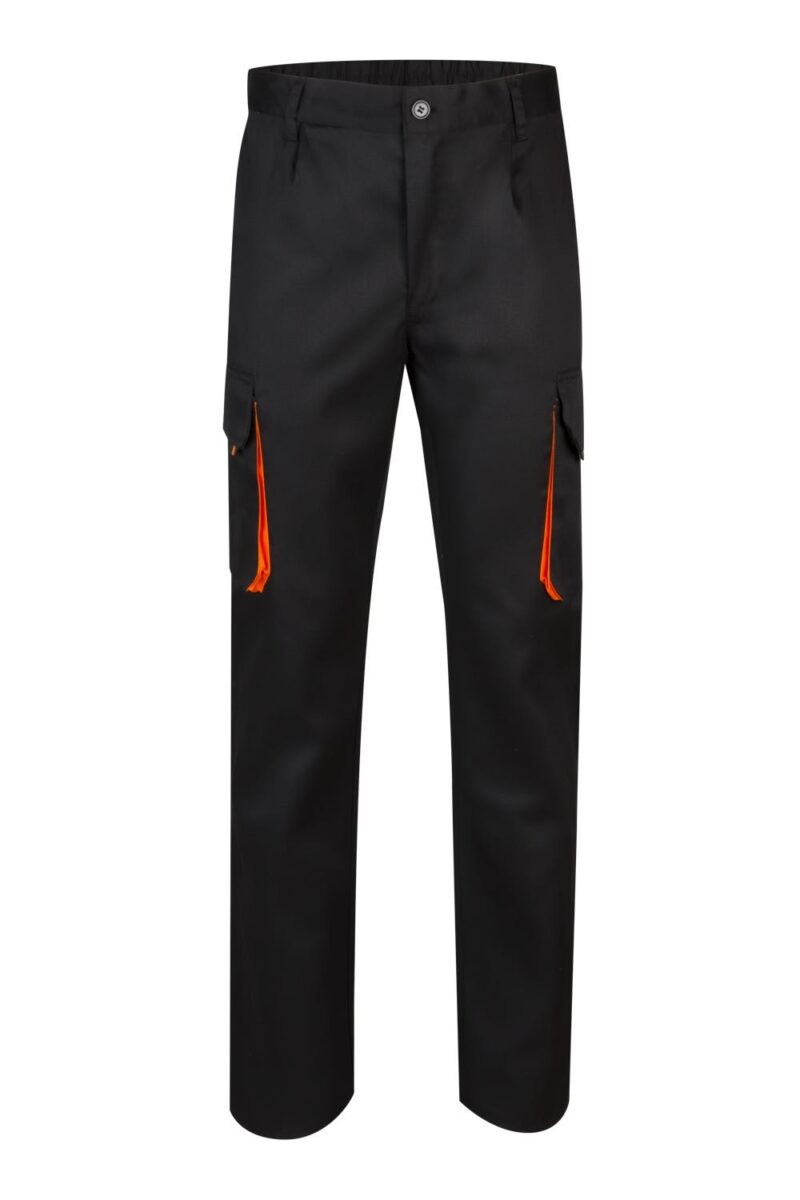 PANTALÓN BICOLOR NEGRO/NARANJA VELILLA