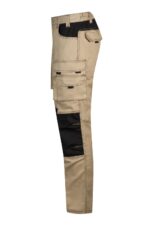 PANTALÓN CANVAS BICOLOR 103011B VELILLA beige arena/negro - vista 3