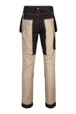 Pantalón strech canvas bicolor 103019S Velilla beige arena/negro - vista 2