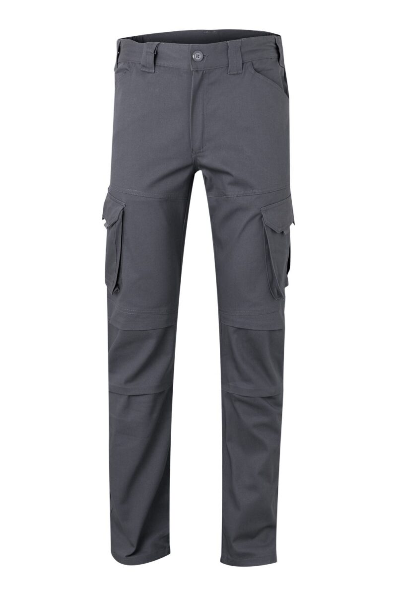 PANTALÓN STRETCH ALGODÓN GRIS VELILLA