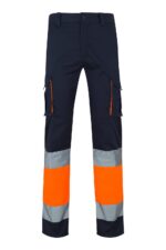 PANTALÓN STRETCH BICOLOR AV AZUL NAVY/NARANJA FLÚOR VELILLA