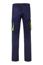 Pantalón strech bicolor 103024S Velilla azul marino/amarillo flúor - vista 2
