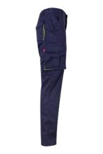 Pantalón strech bicolor 103024S Velilla azul marino/amarillo flúor - vista 4