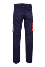Pantalón strech bicolor 103024S Velilla azul marino/naranja flúor - vista 2