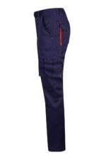 Pantalón strech bicolor 103024S Velilla azul marino/naranja flúor - vista 3