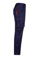 Pantalón strech bicolor 103024S Velilla azul marino/naranja flúor - vista 4