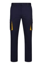 PANTALÓN STRETCH BICOLOR AZUL NAVY/AMARILLO VELILLA