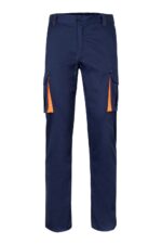 PANTALÓN STRETCH BICOLOR AZUL NAVY/NARANJA VELILLA