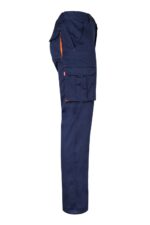 Pantalón strech bicolor 103024S Velilla azul navy/naranja - vista 4