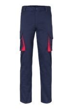 PANTALÓN STRETCH BICOLOR AZUL NAVY/ROJO VELILLA