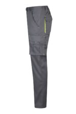 Pantalón strech bicolor 103024S Velilla gris/amarillo fluor - vista 3
